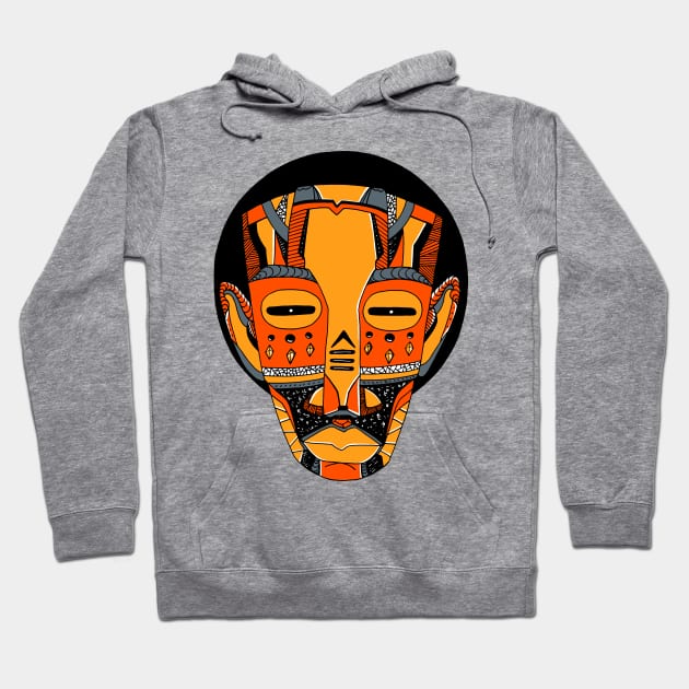 Orangrey African Mask No 3 Hoodie by kenallouis